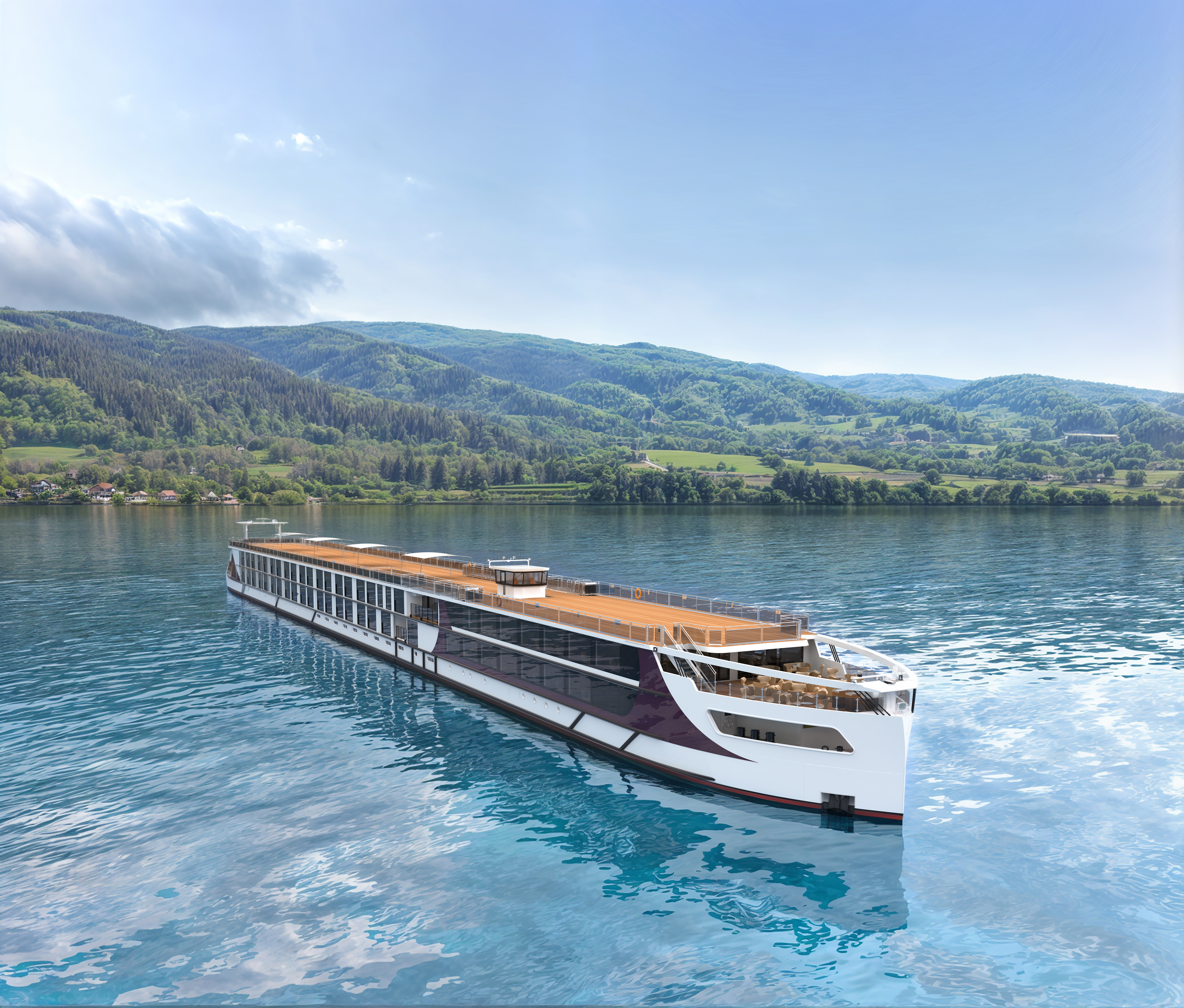 der Excellence-Flussliner die Excellence Crown auf See