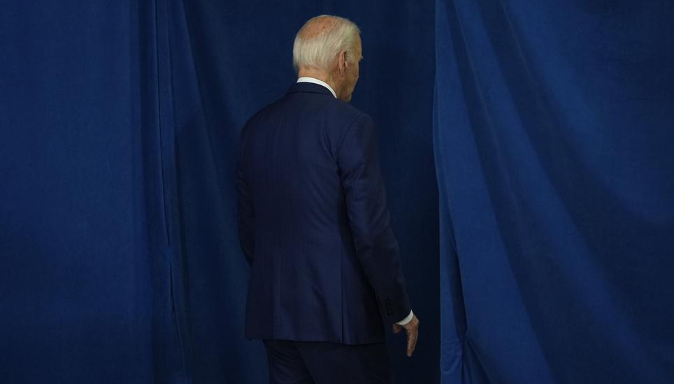 President Joe Biden departs after speaking, Saturday, July 13, 2024, in Rehoboth Beach, Del., addressing news that gunshots rang out at Republican presidential candidate former President Donald Trump's Pennsylvania campaign rally. (AP Photo/Manuel Balce C