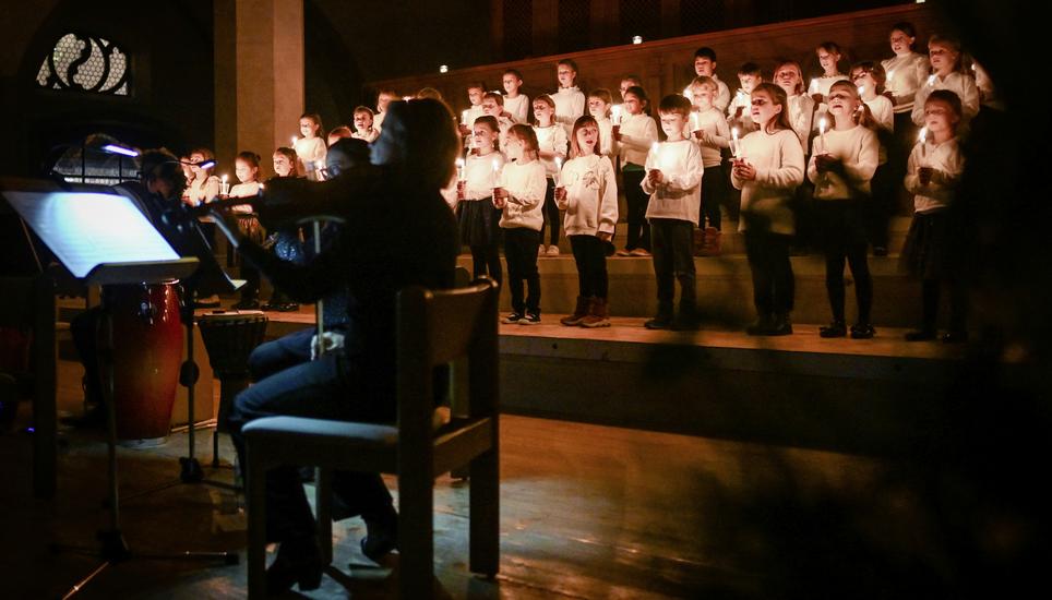 Adventskonzert der Singschule MKS in der Kirche St. Johann,  am Mittwoch, 18. Dezember 2024. (Melanie Duchene / Schaffhauser Nachrichten)