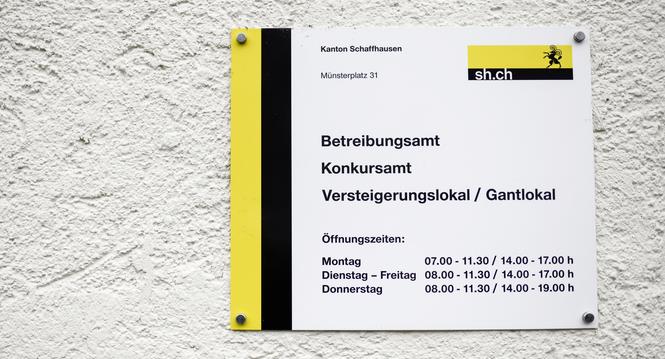 Konkurs und Betreibungsamt in der Stadt Schaffhausen, am Freitag, 31. Januar 2020, in Diessenhofen. (Melanie Duchene / Schaffhauser Nachrichten)